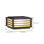 Black Rectangle Solar LED Outdoor Post Lights