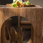 Rustic Square Distressed Wood Side Table with Open Storage