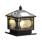 Oriental Traditional Black Solar Outdoor Post Lights