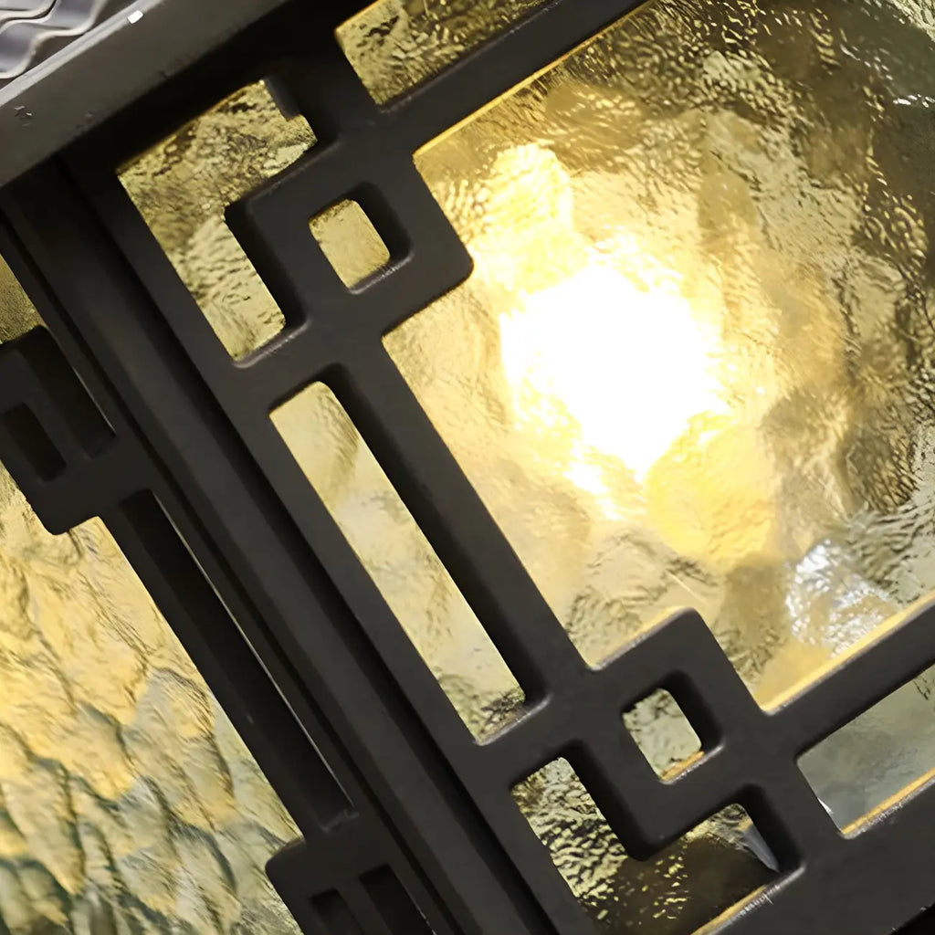 Oriental Traditional Black Solar Outdoor Post Lights
