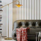 Standing Gold Floor Lamp with Balance Arm for Living Space
