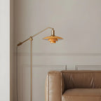 Standing Gold Floor Lamp with Balance Arm for Living Space