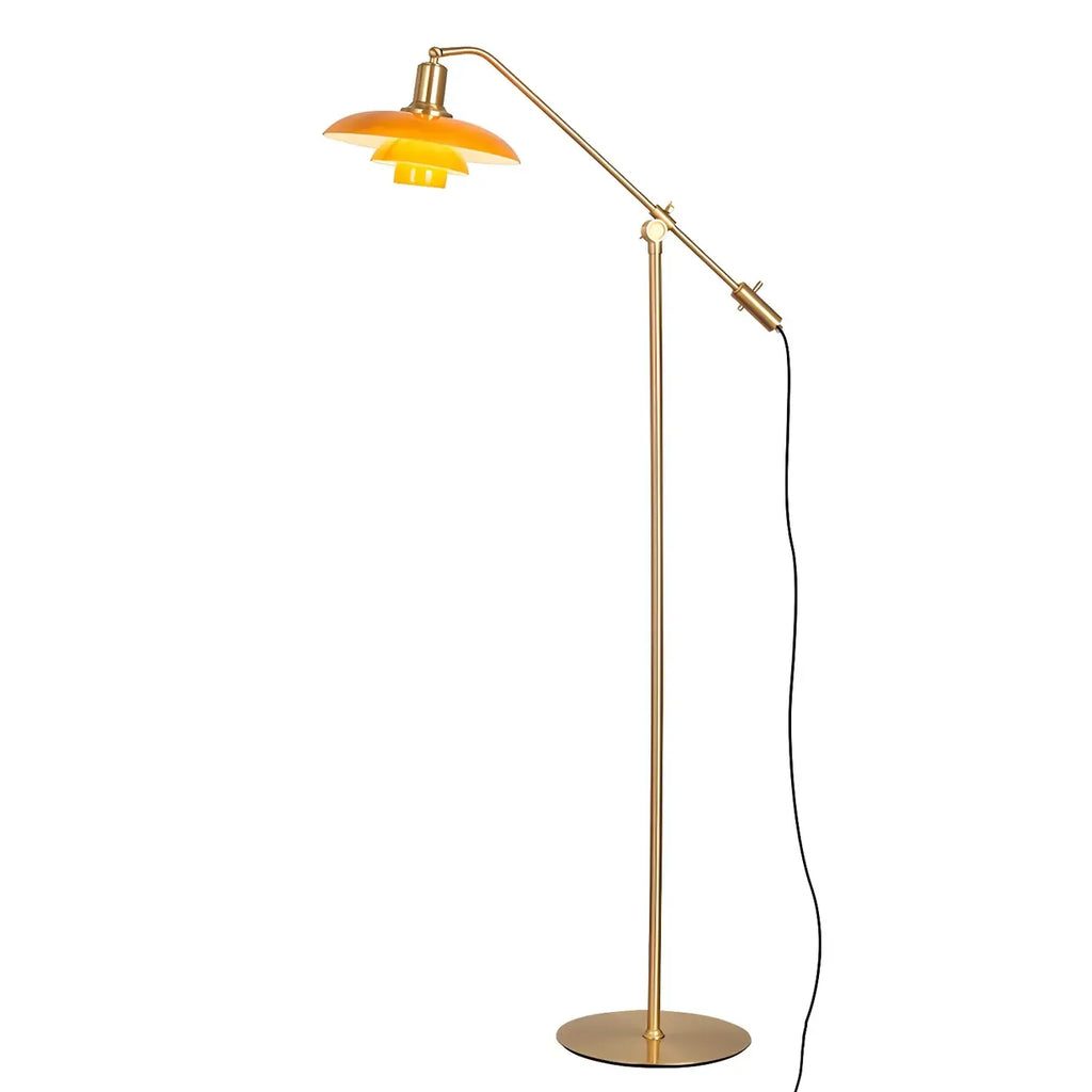 Standing Gold Floor Lamp with Balance Arm for Living Space