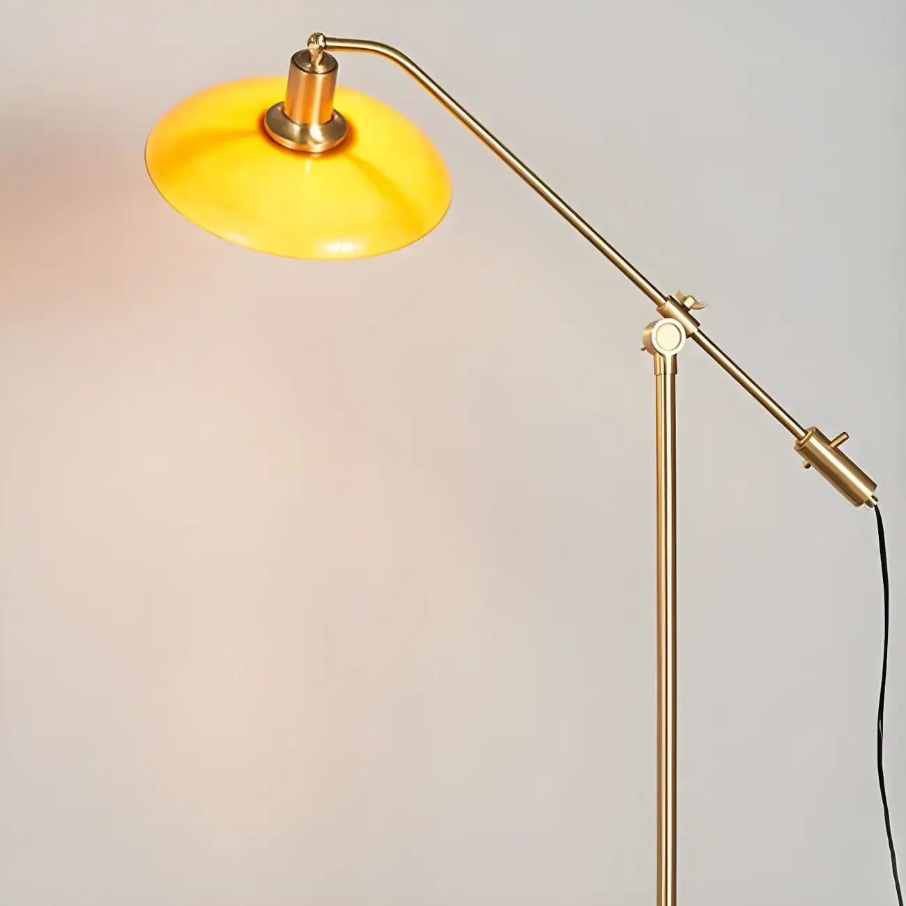 Standing Gold Floor Lamp with Balance Arm for Living Space