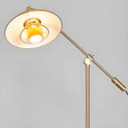 Standing Gold Floor Lamp with Balance Arm for Living Space