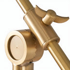 Standing Gold Floor Lamp with Balance Arm for Living Space