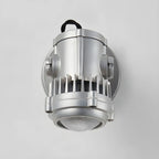 Industrial Metal Silver Prismatic Glass Swing Arm Wall Light
