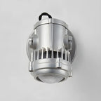 Industrial Metal Silver Prismatic Glass Swing Arm Wall Light