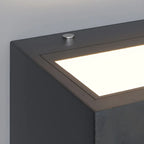 Modern Metal Black Rectangle Outdoor Wall Light