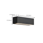 Modern Metal Black Rectangle Outdoor Wall Light