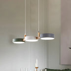 Nordic Island Pendant Lights with 3-Light & Wooden Arm