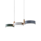 Nordic Island Pendant Lights with 3-Light & Wooden Arm