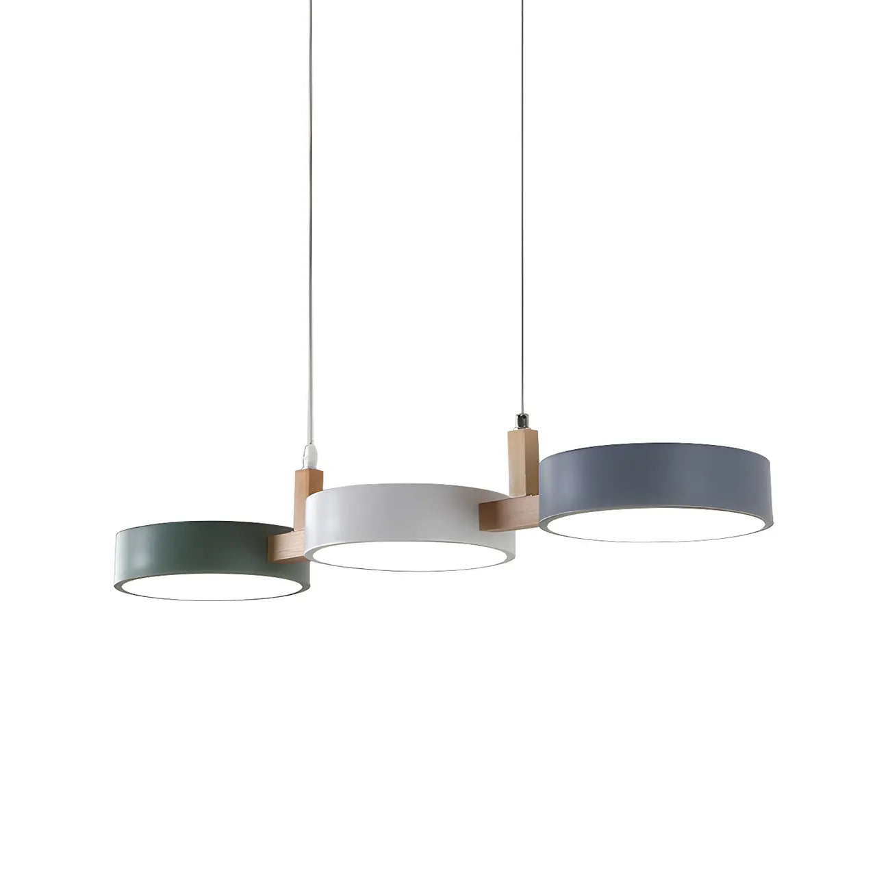 Nordic Island Pendant Lights with 3-Light & Wooden Arm