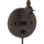 Vintage Metal Black Swing Arm Cone Shade Wall Light