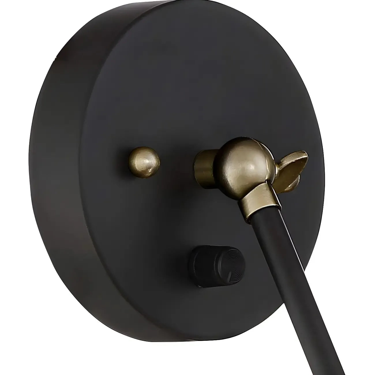 Vintage Metal Black Swing Arm Cone Shade Wall Light