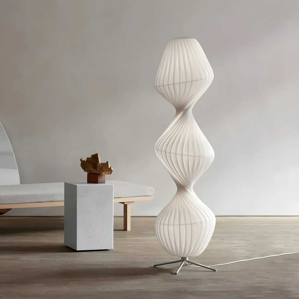 Unique Fabric Plug-In Lights Floor Lamp for Living Spaces