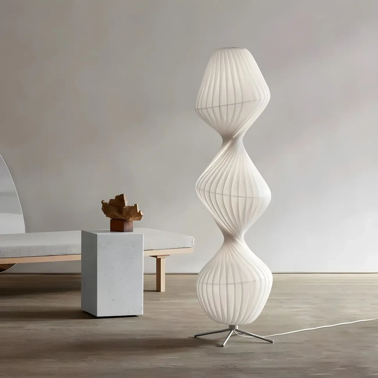 Unique Fabric Plug-In Lights Floor Lamp for Living Spaces