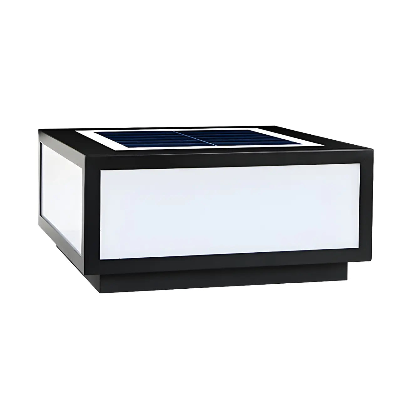 Simple Flat Solar Cubic Outdoor Post Lights