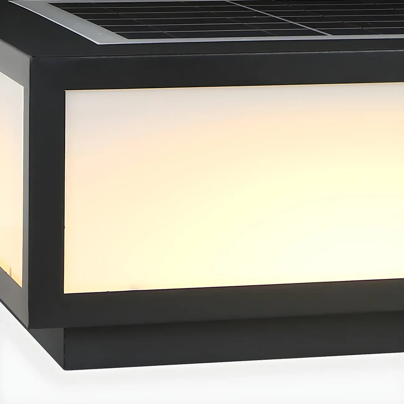 Simple Flat Solar Cubic Outdoor Post Lights