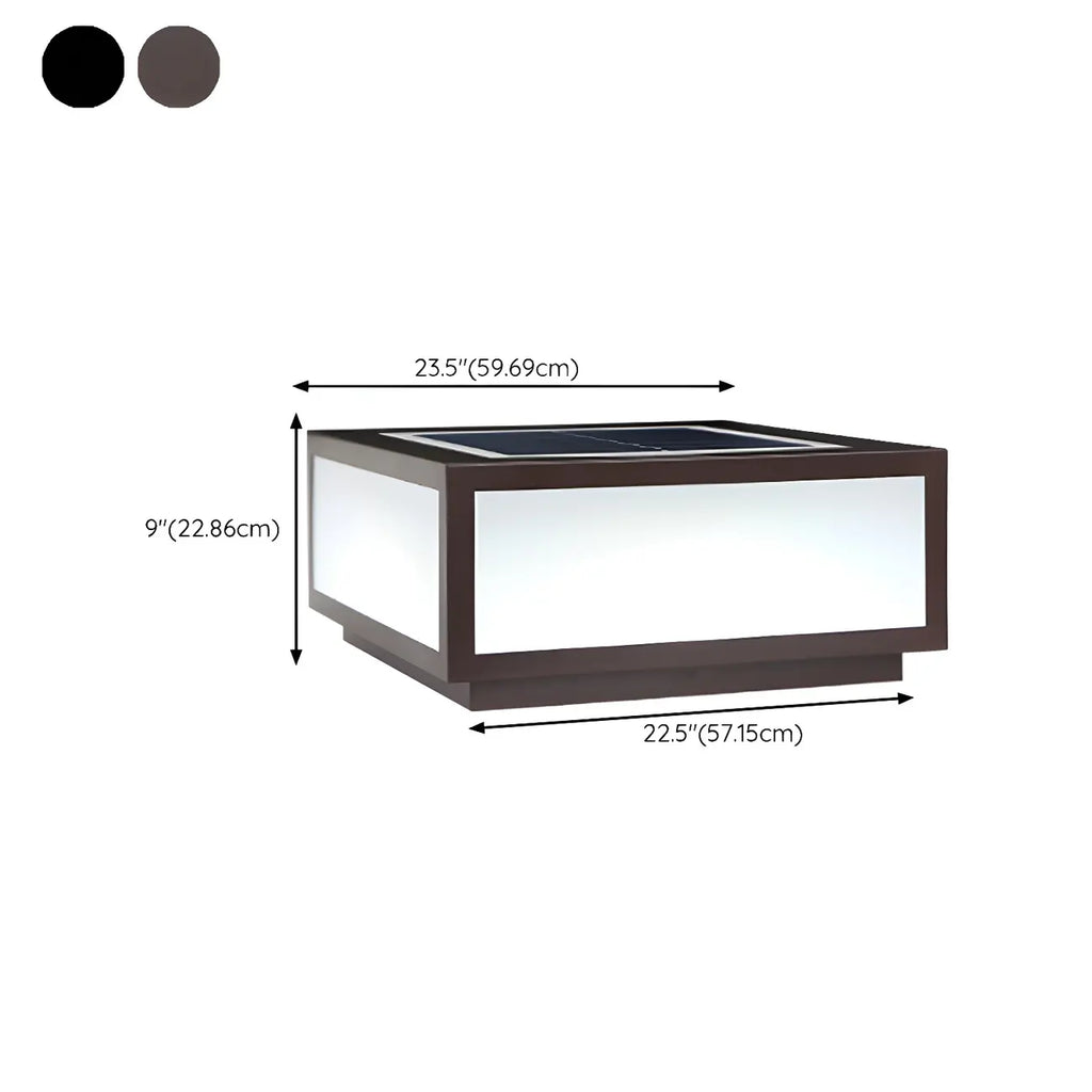 Simple Flat Solar Cubic Outdoor Post Lights