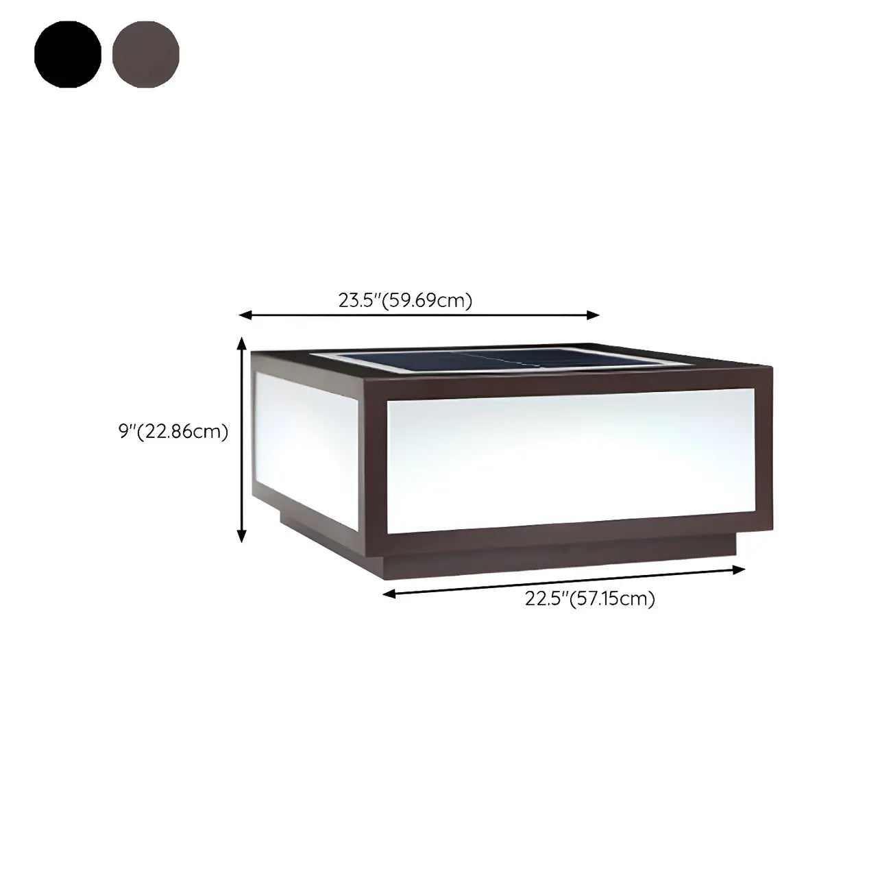 Simple Flat Solar Cubic Outdoor Post Lights