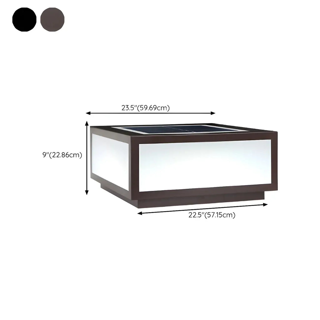 Simple Flat Solar Cubic Outdoor Post Lights