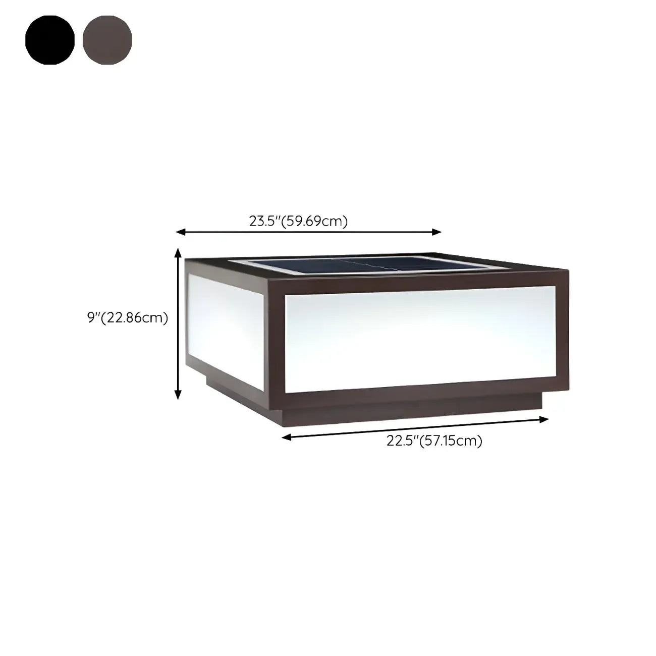 Simple Flat Solar Cubic Outdoor Post Lights