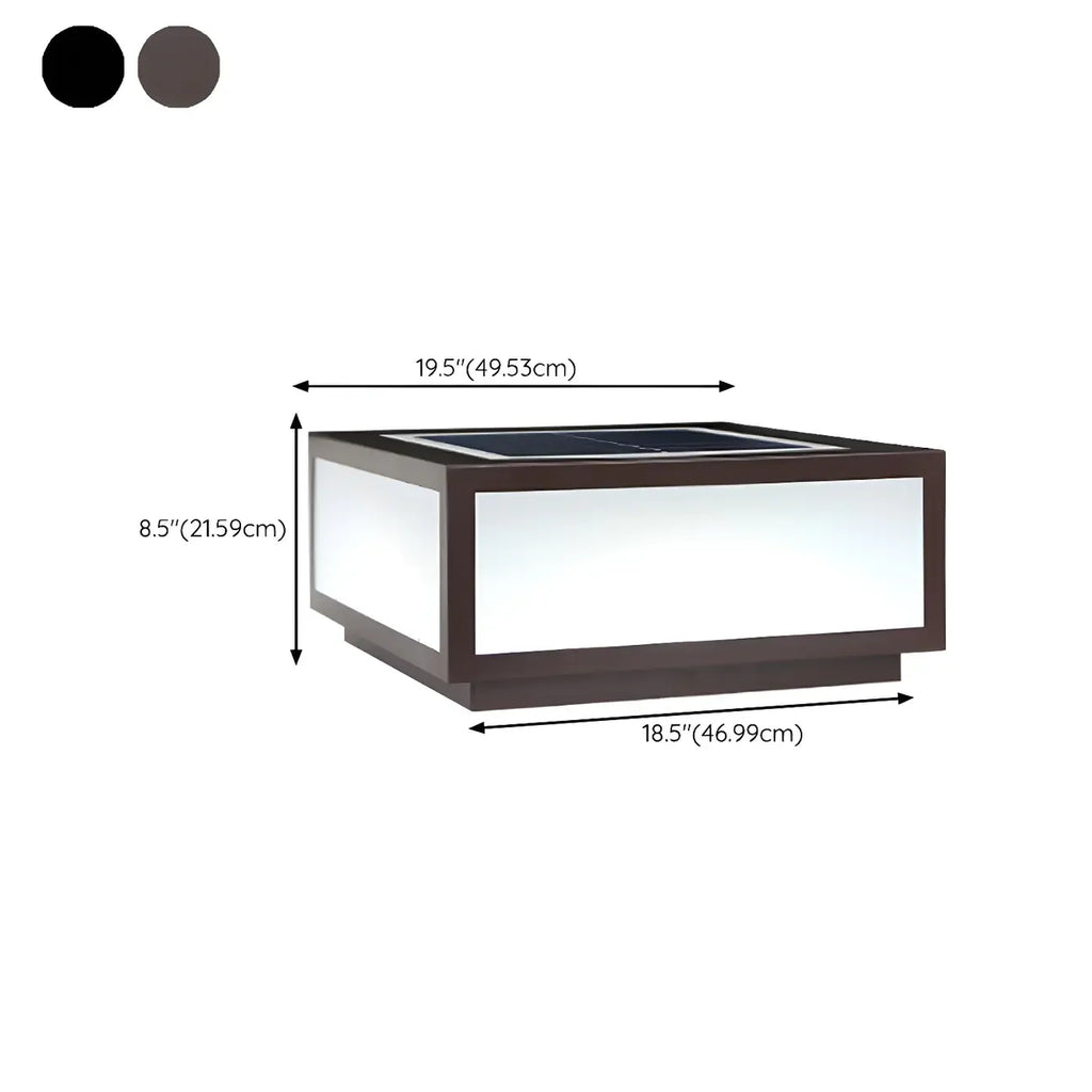 Simple Flat Solar Cubic Outdoor Post Lights