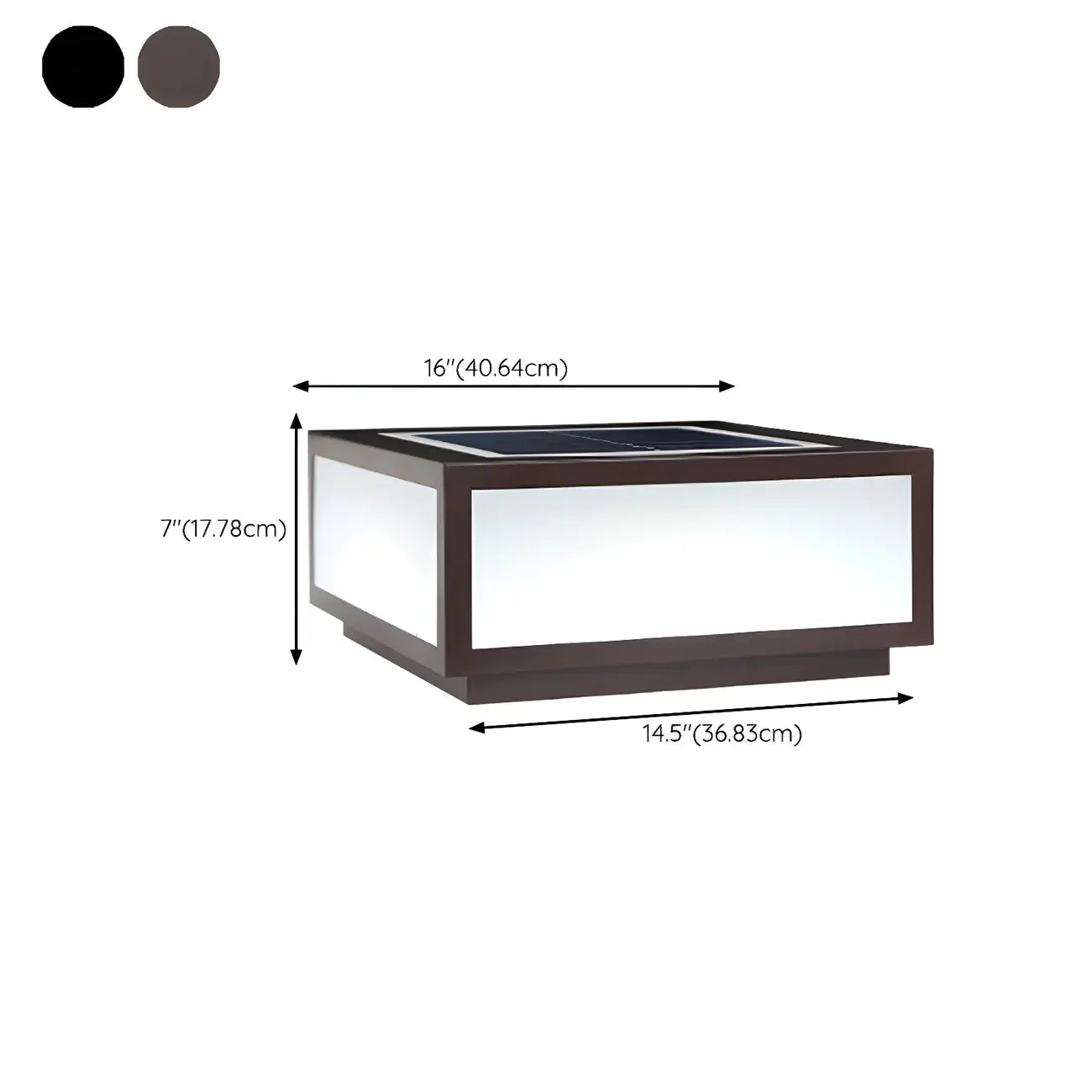 Simple Flat Solar Cubic Outdoor Post Lights