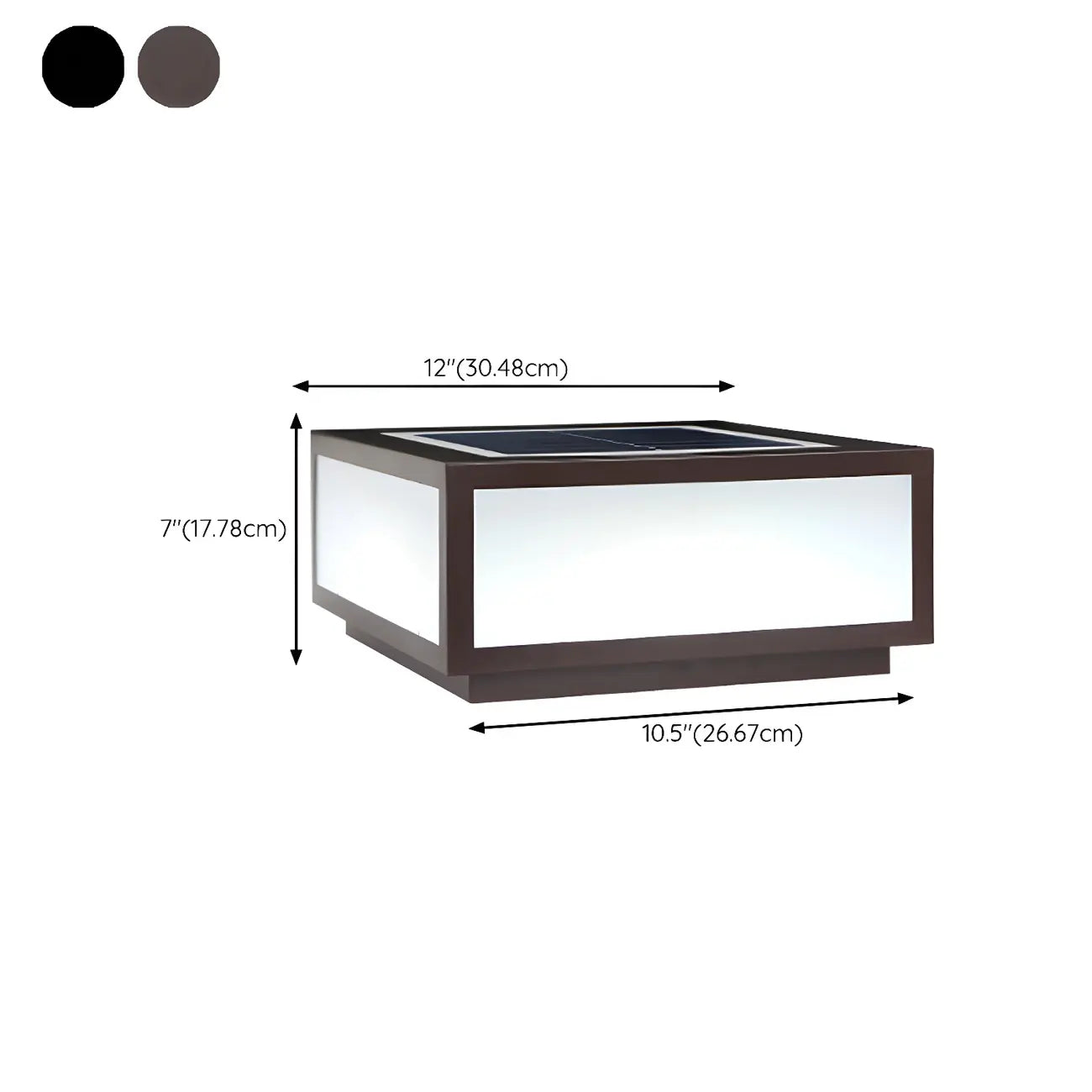 Simple Flat Solar Cubic Outdoor Post Lights