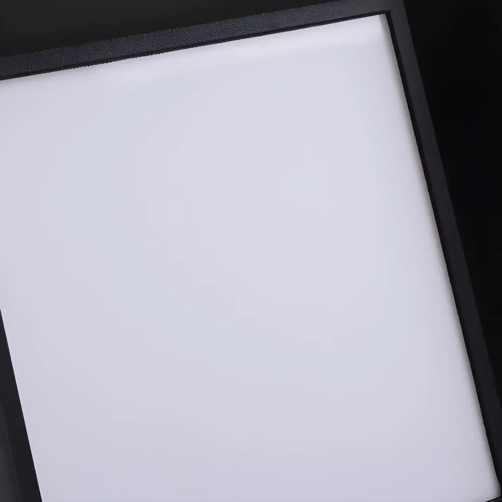 Minimalist Metal Black Square Outdoor Post Cap Light