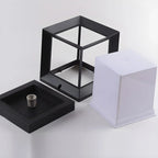 Minimalist Metal Black Square Outdoor Post Cap Light