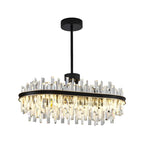Modish Modern Black Crystal Island Pendant Light