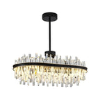 Modish Modern Black Crystal Island Pendant Light