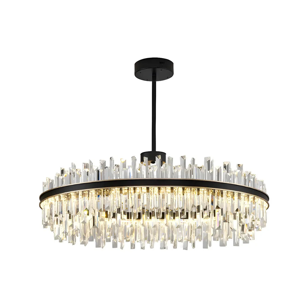 Modish Modern Black Crystal Island Pendant Light