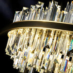 Modish Modern Black Crystal Island Pendant Light
