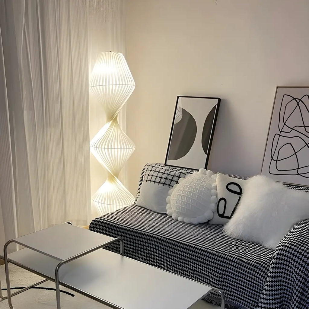 Unique Fabric Plug-In Lights Floor Lamp for Living Spaces