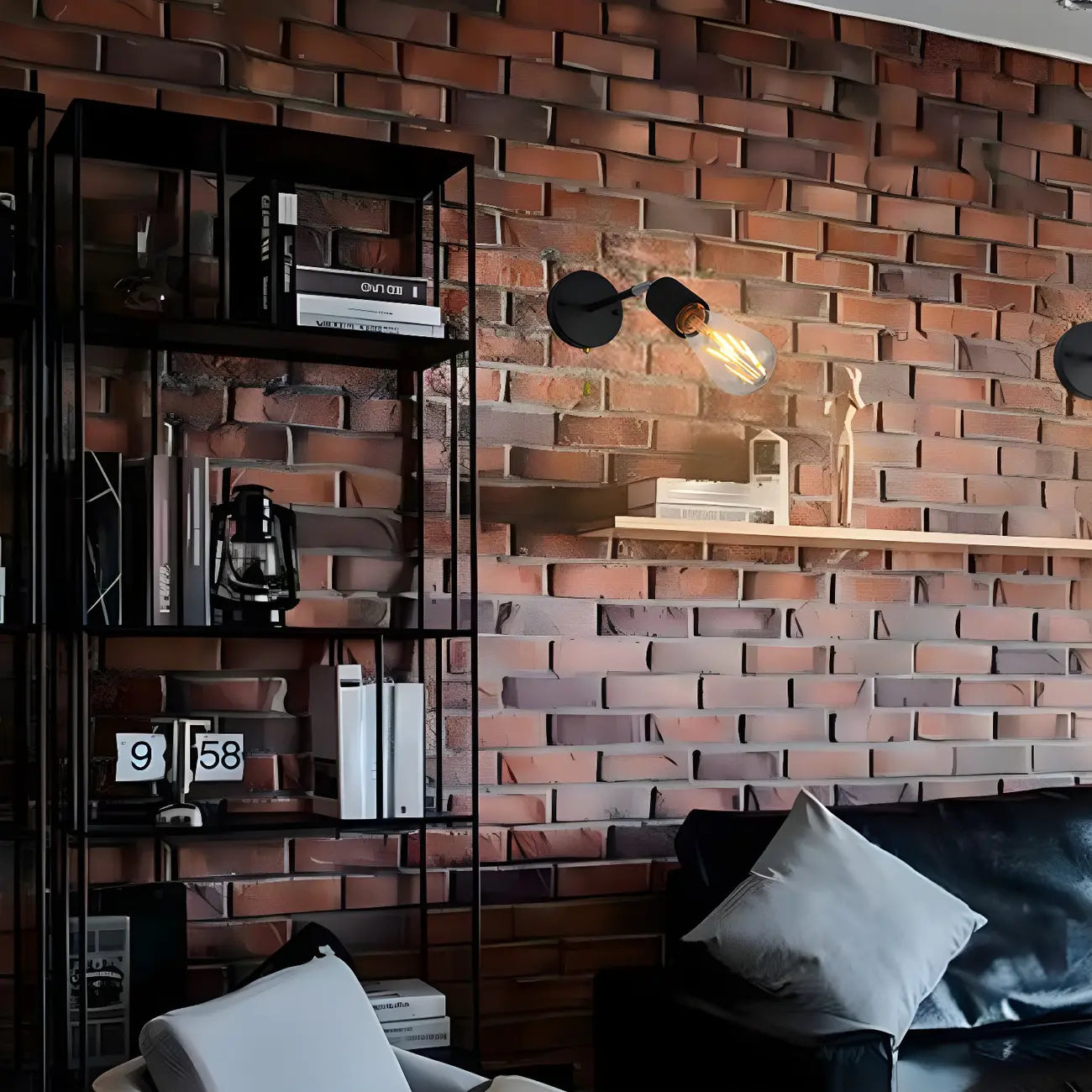 Contemporary Black Metal Swing Arm Wall Light