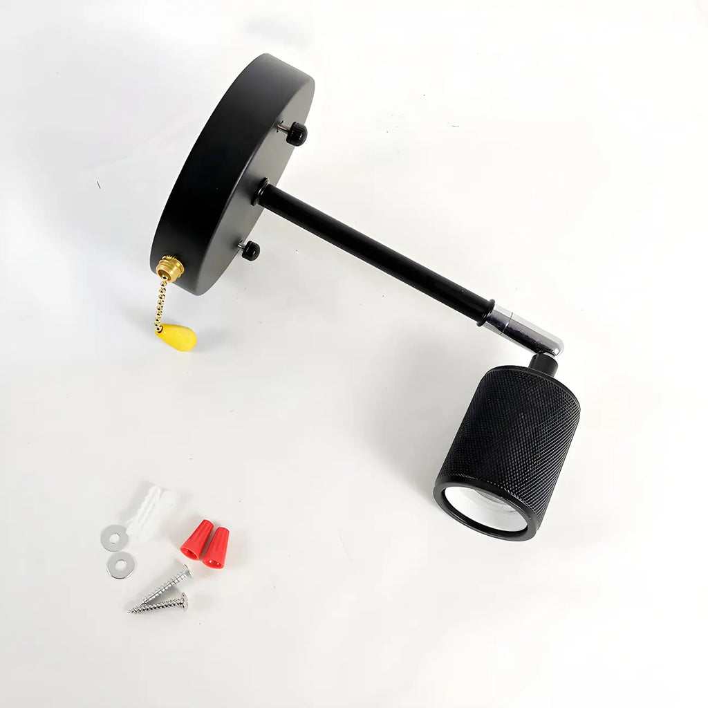 Contemporary Black Metal Swing Arm Wall Light