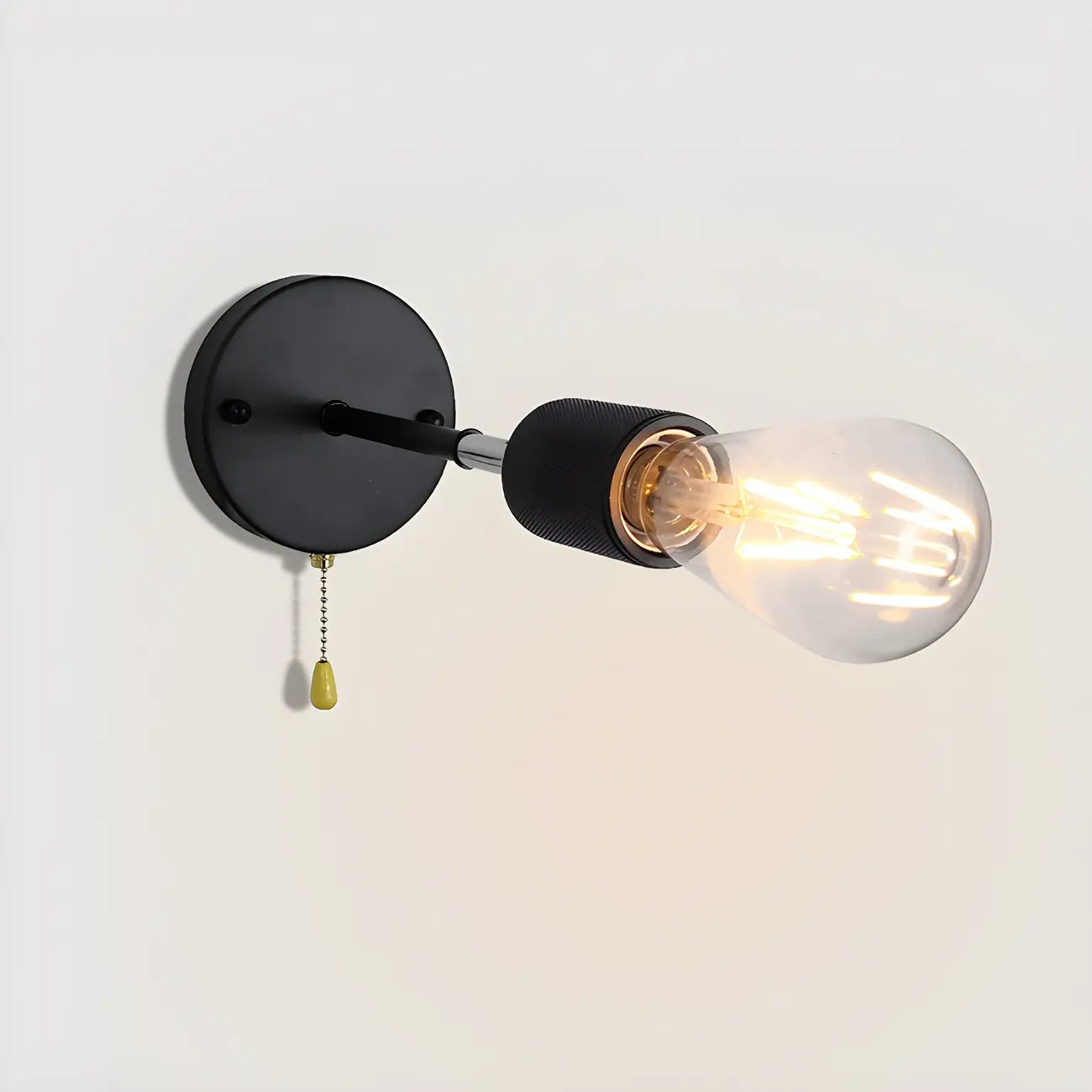 Contemporary Black Metal Swing Arm Wall Light