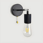 Contemporary Black Metal Swing Arm Wall Light