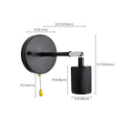 Contemporary Black Metal Swing Arm Wall Light