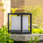 Modern Black Metal LED Post Cap Light for Outdoor Fences