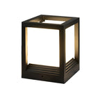 Modern Black Metal LED Post Cap Light for Outdoor Fences