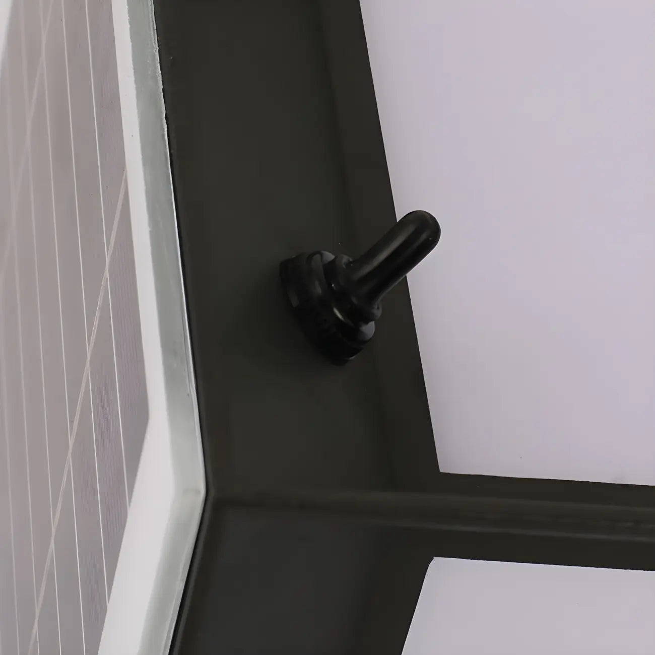 Simple Solar Black Metal Cube Outdoor Post Lights