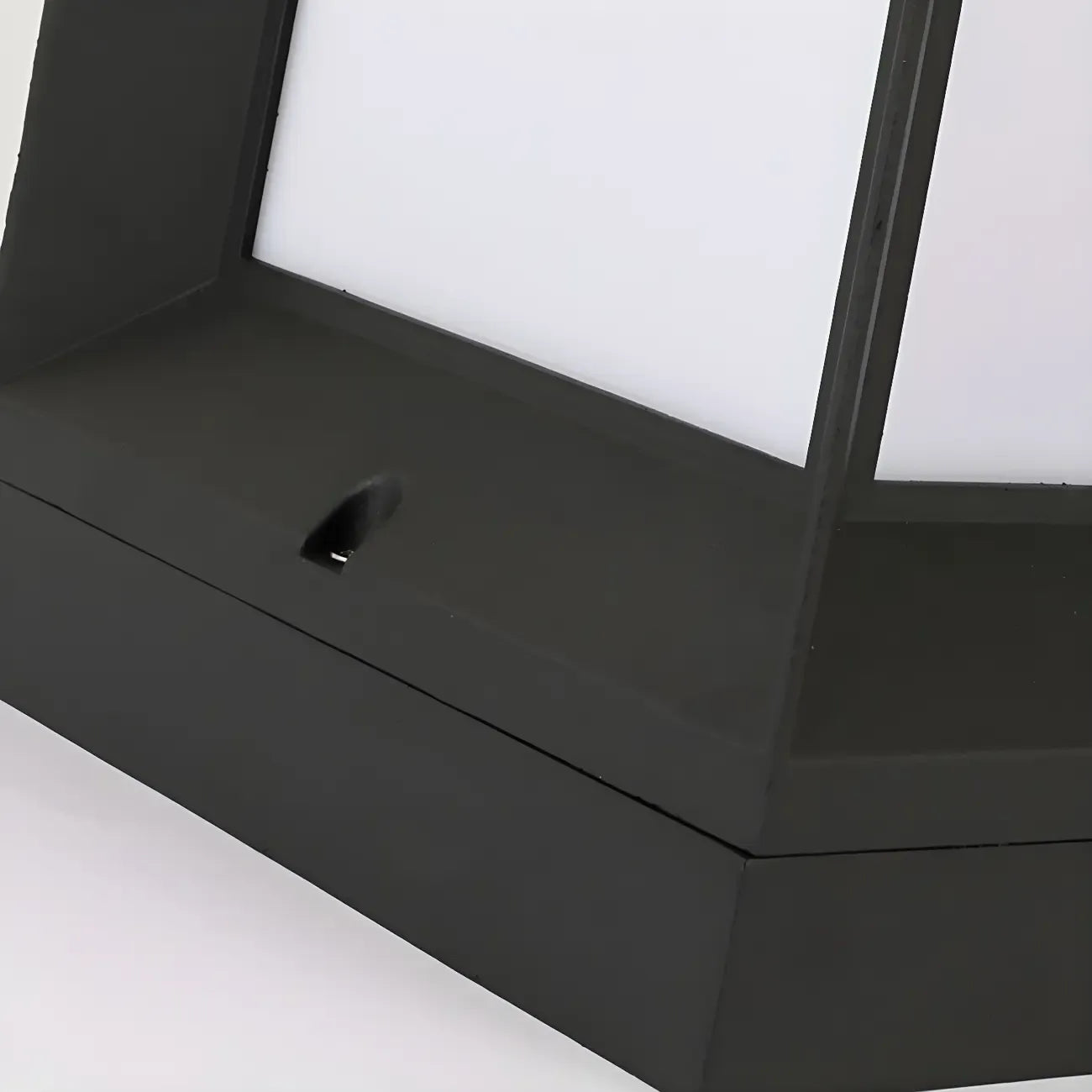 Simple Solar Black Metal Cube Outdoor Post Lights