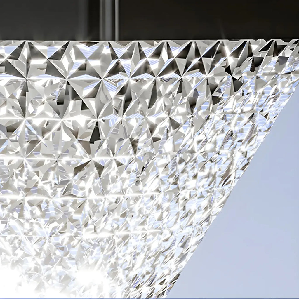 Faceted Hexagon Plastic Black Solar Outdoor Post Lights