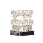 Modern Rectangular Crystal LED Table Lamp for Bedroom