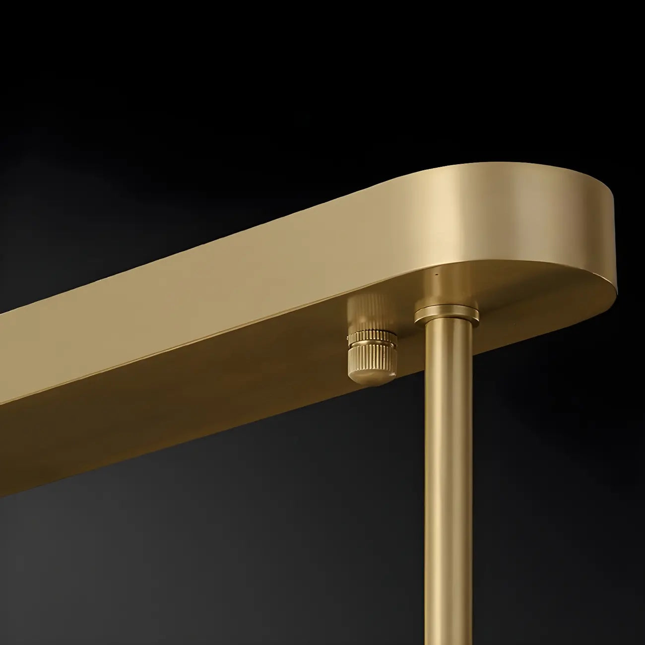 Sleek Modern Gold Rectangle LED Island Pendant Light for Kitchen