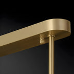 Sleek Modern Gold Rectangle LED Island Pendant Light for Kitchen